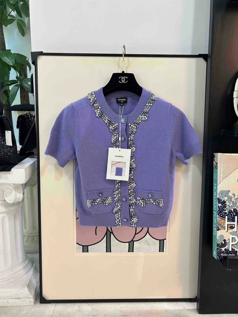 Chanel 2022 Purple Cardigan