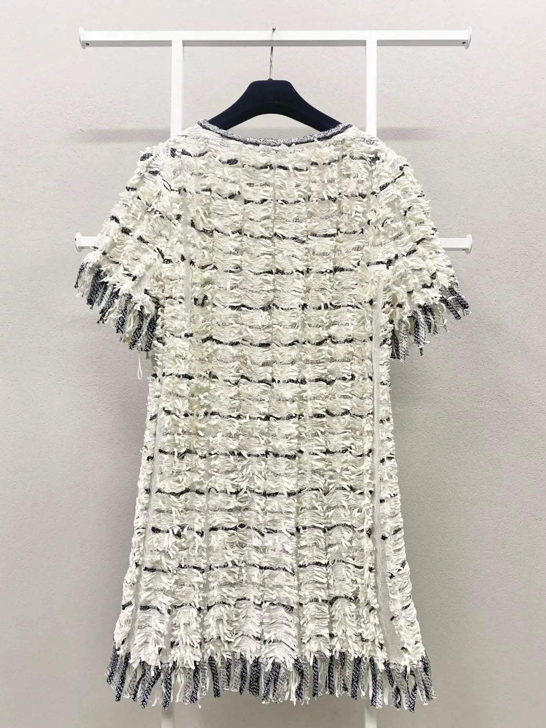 Chanel 18S black and white tweed dress