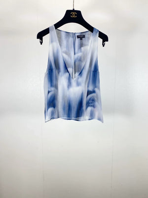 Chanel bleu Silk shirt