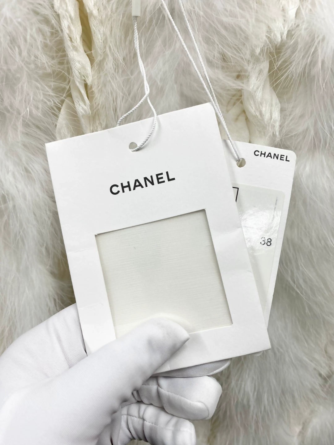 Chanel 19K shearling white skirt