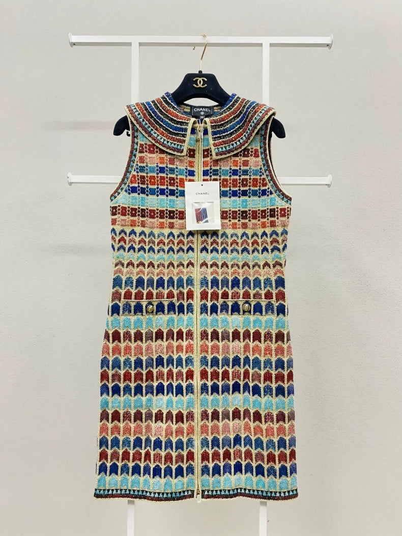 Chanel 19A Flash Woven Sleeveless Dress