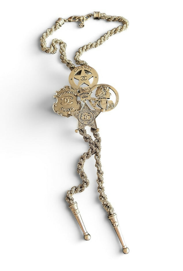 Chanel Bolo Dallas Tie Necklace with Charms