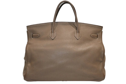 HERMES BIRKIN 50 Etoupe TC leather palladium hardware