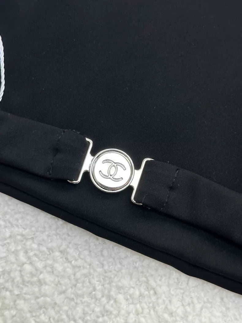Chanel 24C Black Top with silver Star