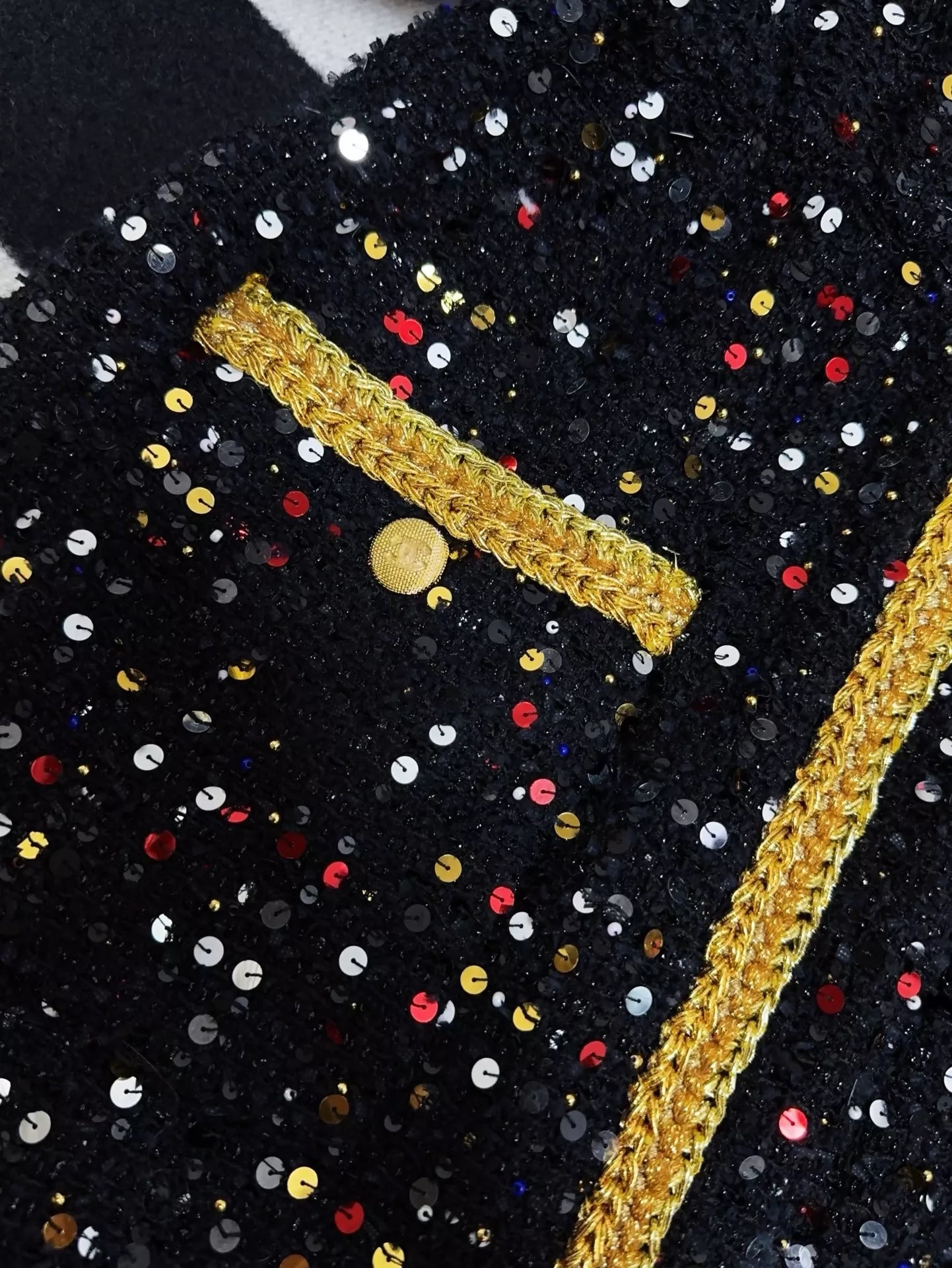 Chanel 22S black and gold dress