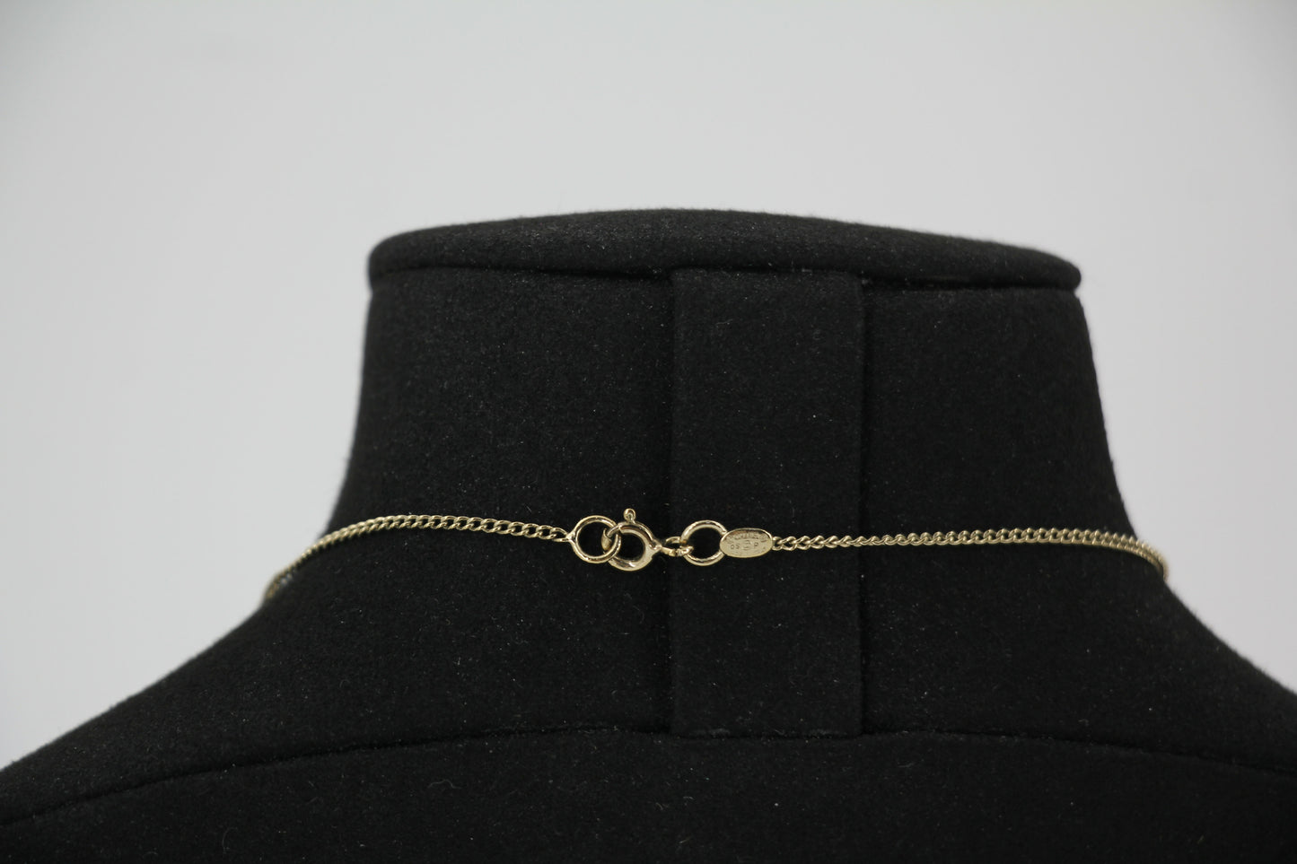 Chanel Vintage 05P Metal Doll Head & Red CC Necklace