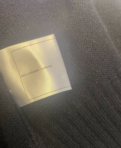 Chanel 10C Paris Venice Black Cashmere Cardigan Long Jacket Cardicoat FR 40