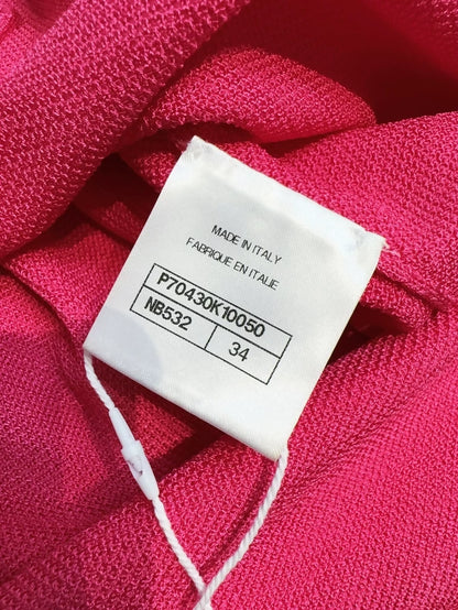 Chanel 21P fuchsia knit dress