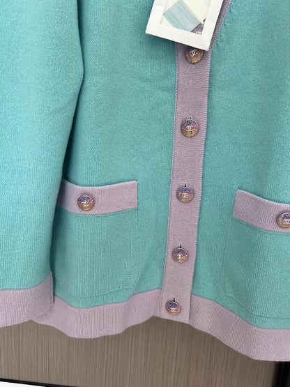 Chanel 24C Pink and Purple Cardigan,