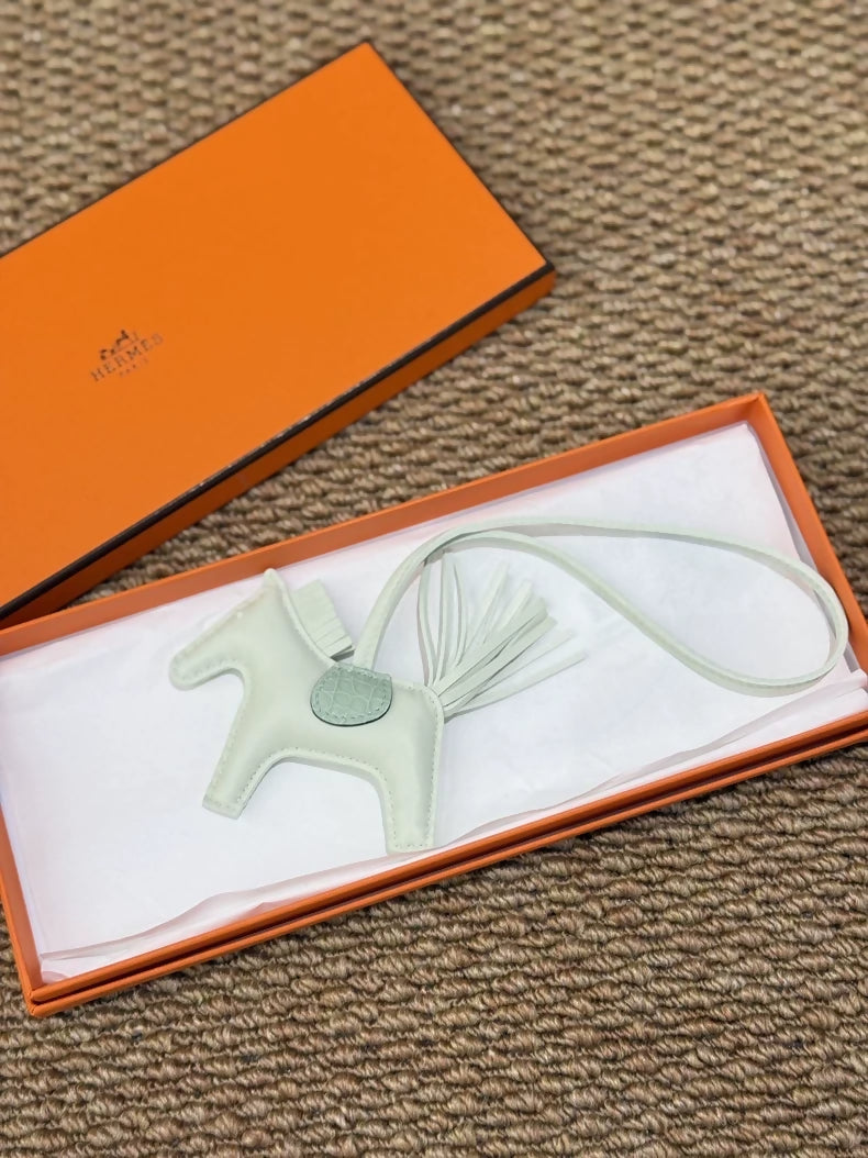 Hermes Rodeo Green Touch Matte Crocodile bag charm