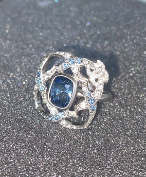 Chanel sapphire camellia ring