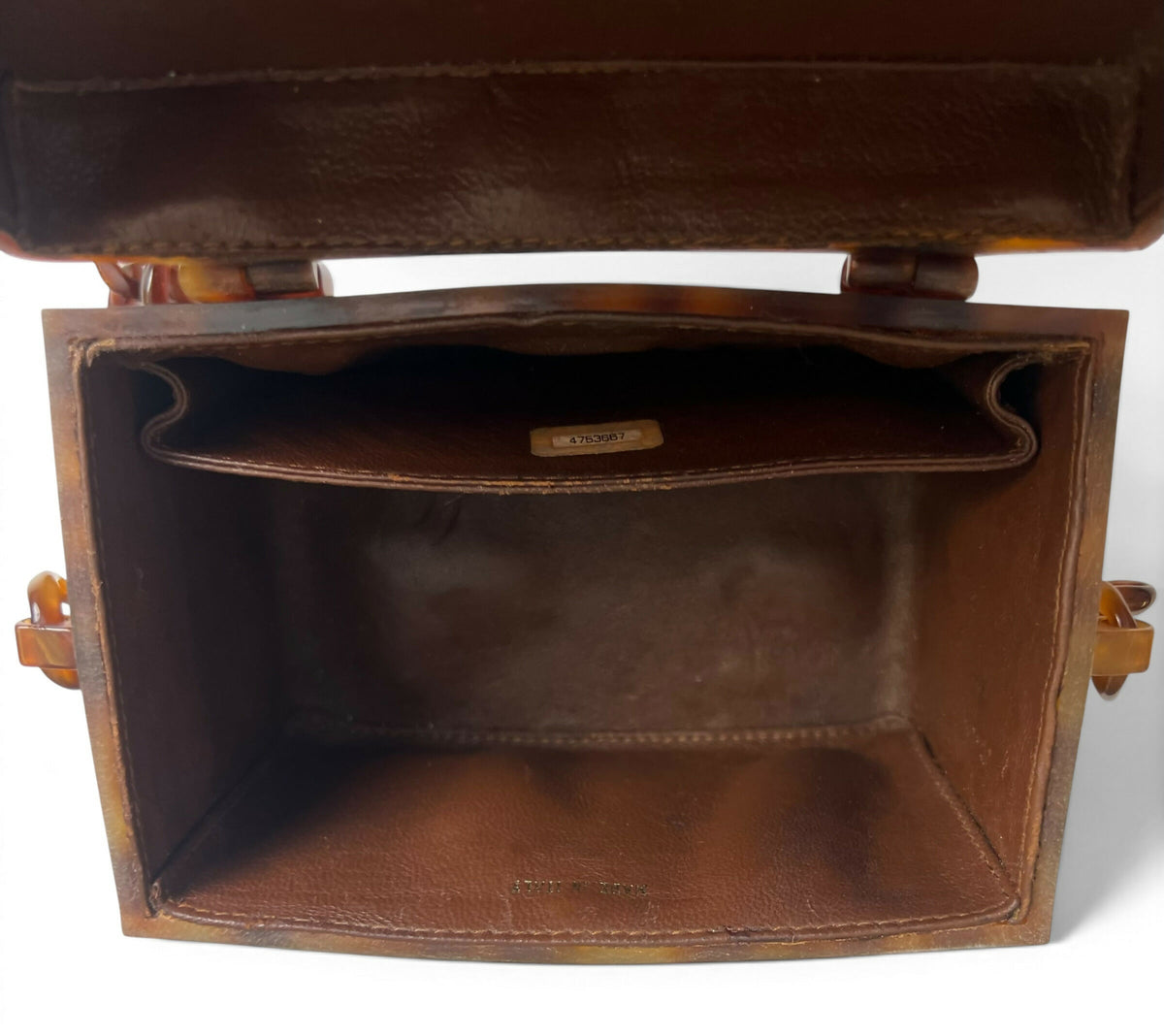 Chanel 1994-1996 Tortoiseshell Plexiglass Mini Box Vanity Bag extra rare