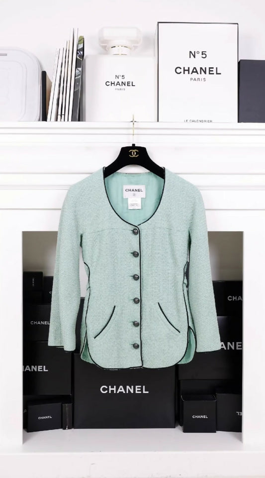 Chanel 2012 Spring/Summer mint green cardigan