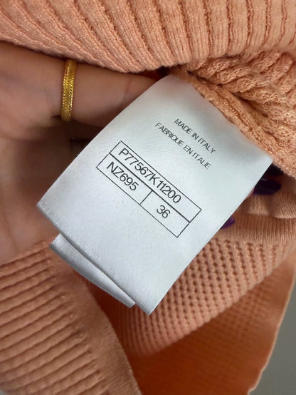Chanel 24A light orange knitted top
