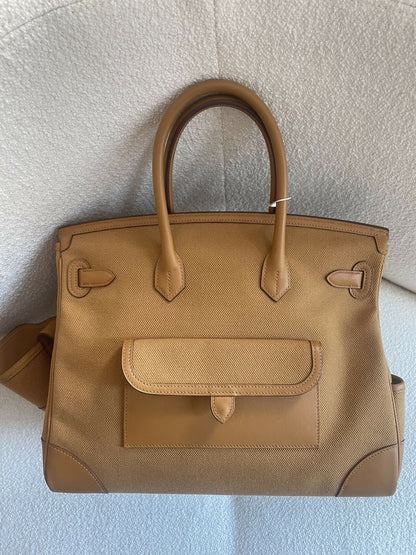 Hermès Birkin 35 Cargo Sesame S2 Swift Leather & Canvas with Hardware Z Stamp