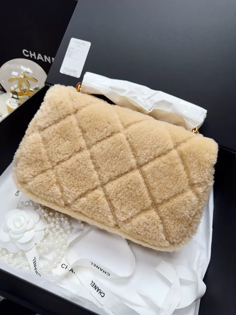 Chanel 24K teddy bear CF bag