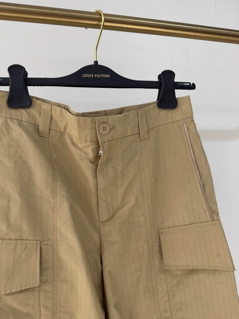 Louis Vuitton all-over embroidered logo cargo shorts