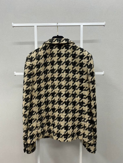 Chanel 19k houndstooth wool jacket