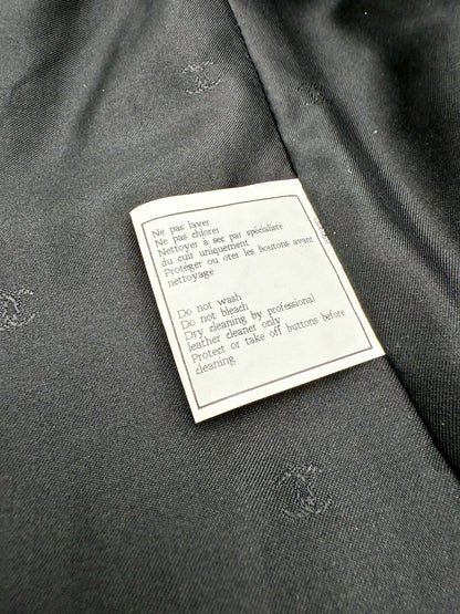 Chanel 97C Black Leather Jacket_Size 38