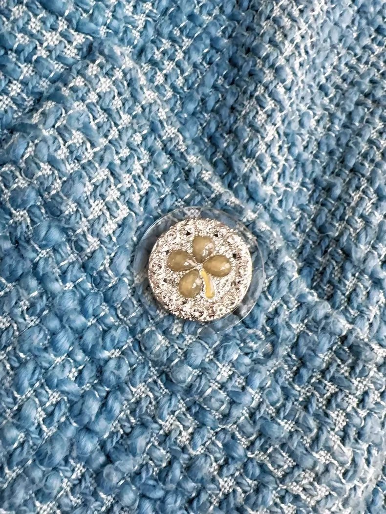 Chanel 2013 blue tweed jacket