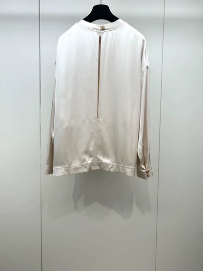 Chanel 26S beige silk top