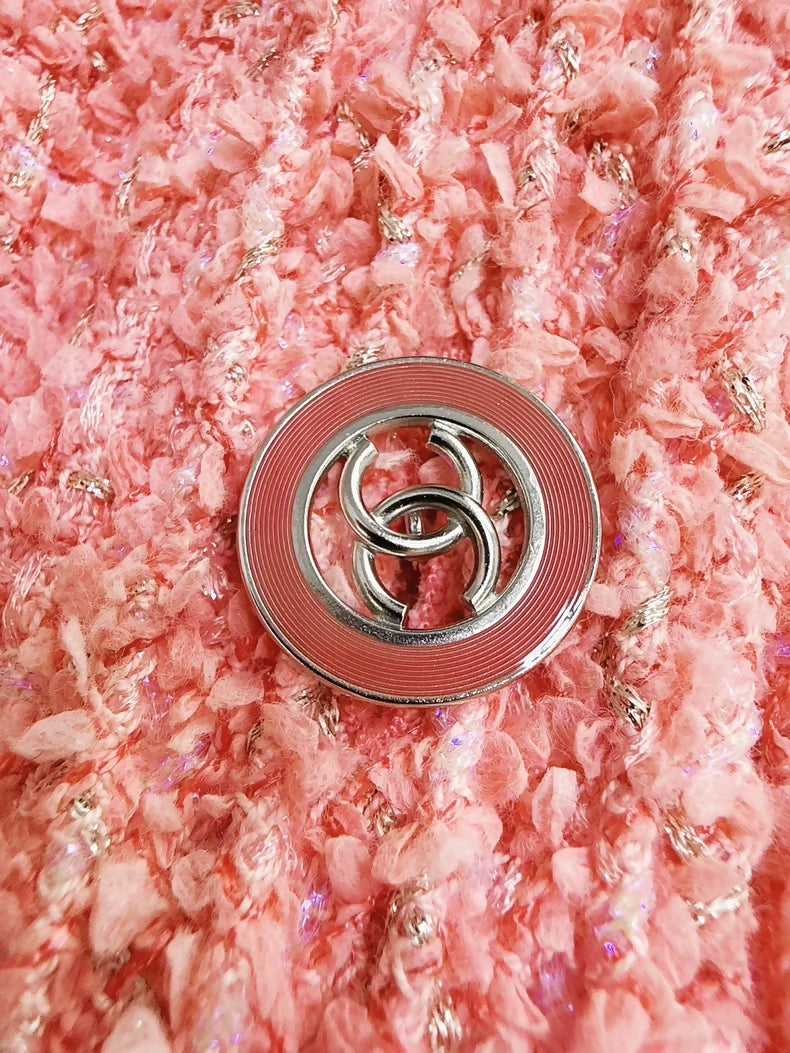 Chanel 20P Orange Pink Woven Jacket