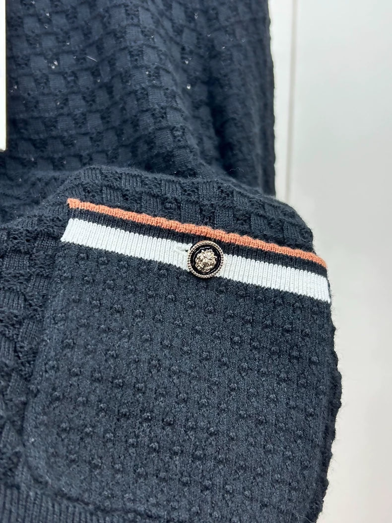 Chanel 26C Color Block Knit Cardigan