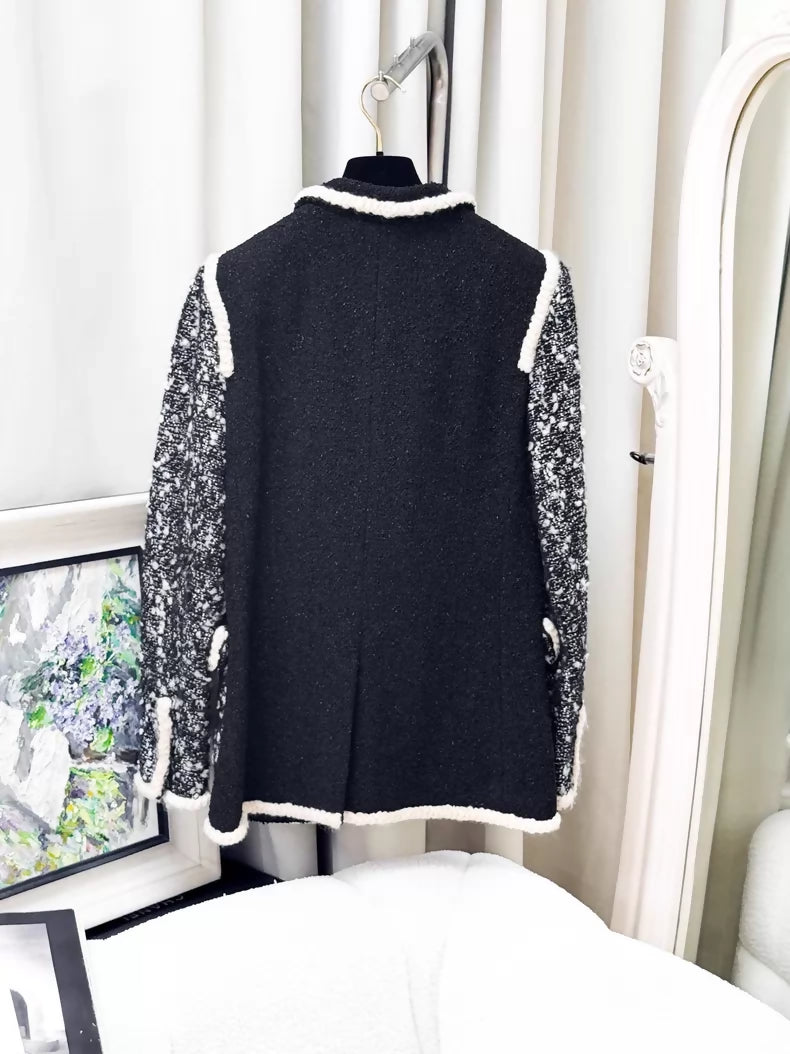 Chanel 19K black tweed jacket