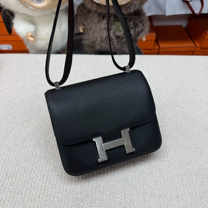 Hermès Constance 24 black epsom leather palladium hardware