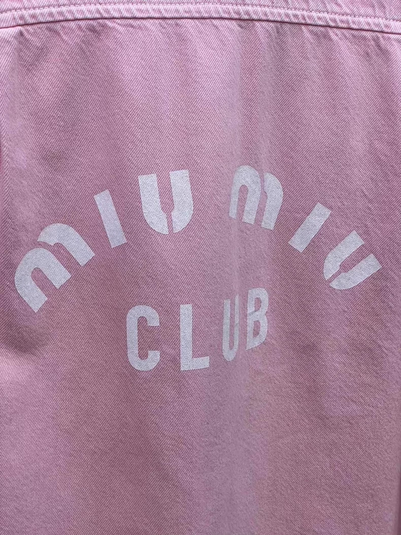 Miu Miu pink denim jacket