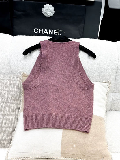 Chanel 25A pink knit vest