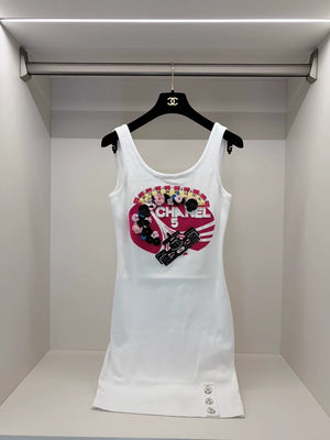 Chanel 23C F1 white dress