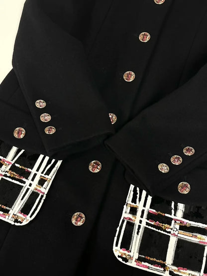 Chanel 22A black long coat