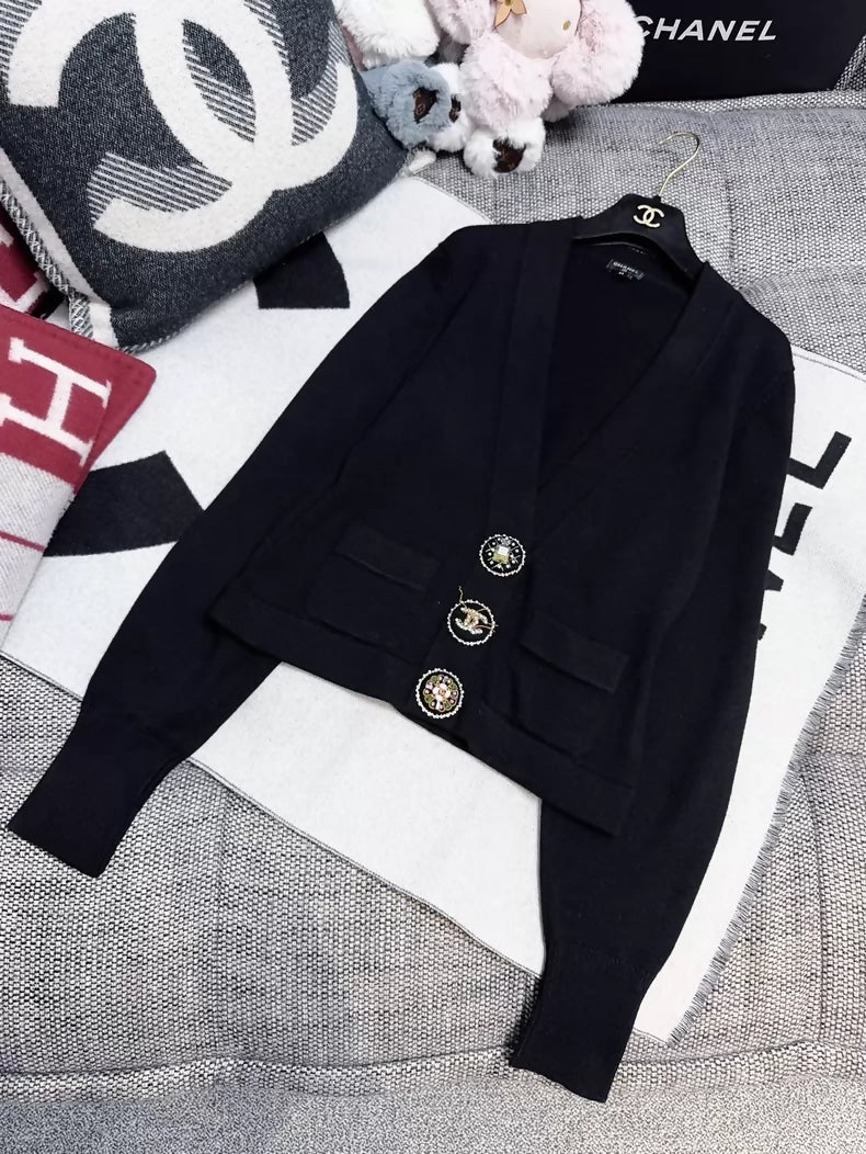 Chanel 22A  jewel-button cardigan