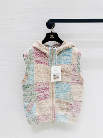 Chanel 25M multicolour hooded cardigan