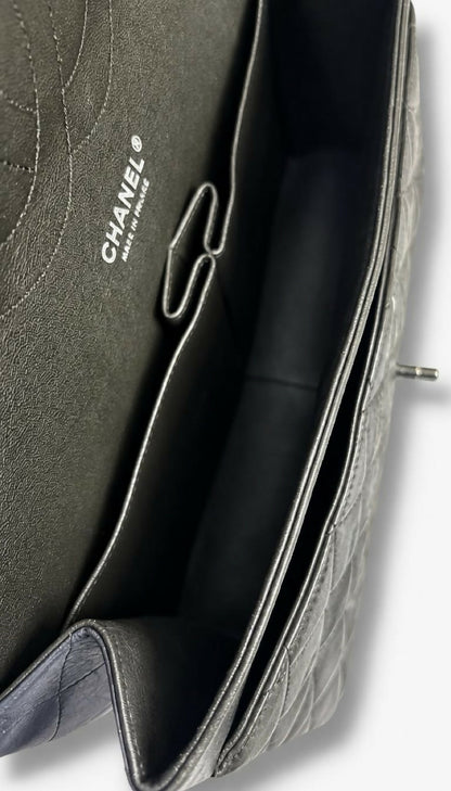 Chanel 13A Edinburgh TriColor Quilted Lambskin Jumbo Classic Double Flap Bag