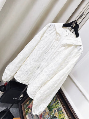 Louis Vuitton SS23 White Printed Hooded Zip-Up Jacket