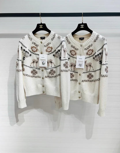 Chanel 25N Ski Collection Knit Cardigan