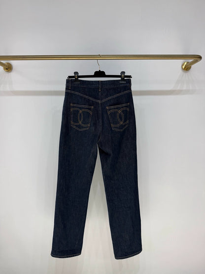 Chanel 25C dark blue denim