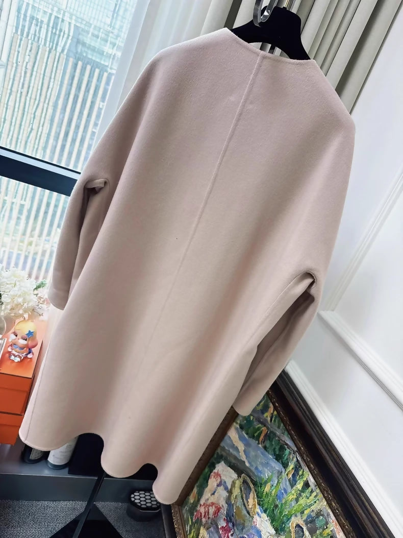 Hermes nude pink cashmere coat