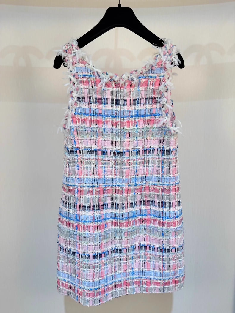 Chanel 25s mosaic woven dress