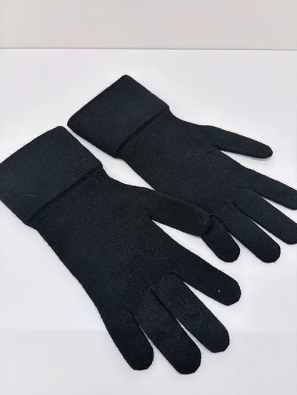 Chanel Black Cashmere Gloves
