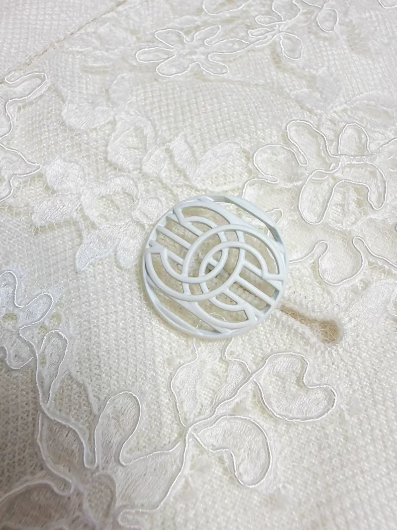 Chanel 20C White Floral Lace Jacket