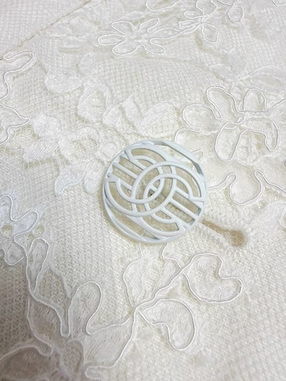 Chanel 20C White Floral Lace Jacket