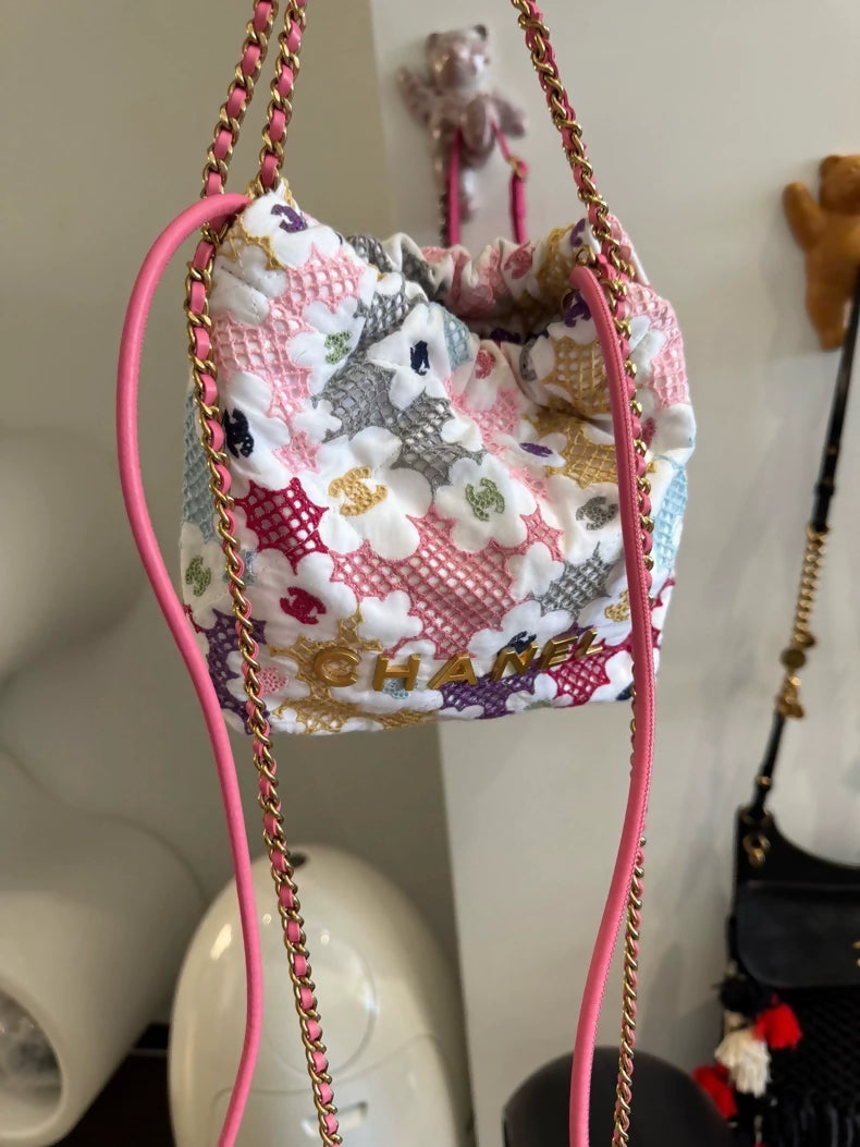 Chanel 24P mini bag with floral embroidery