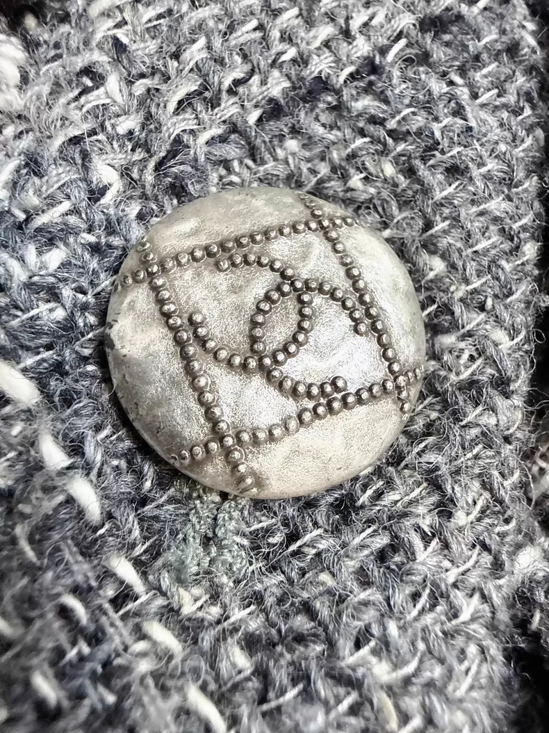 Chanel 19P grey ruffle tweed jacket