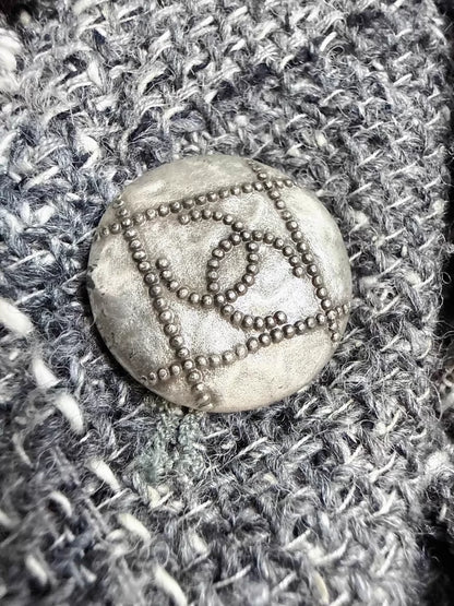 Chanel 19P grey ruffle tweed jacket