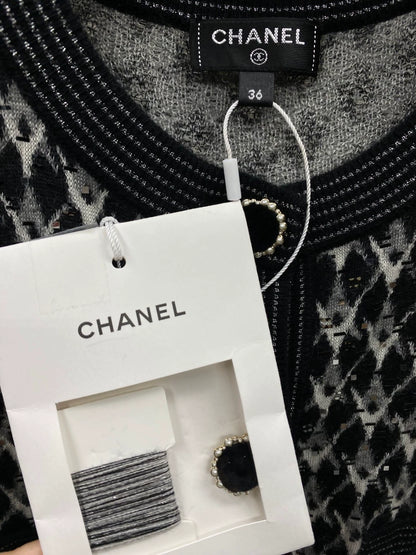 Chanel 21A black grey sequined jumpsuit