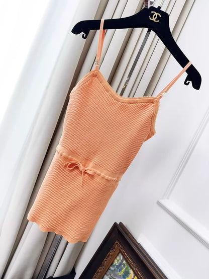 Chanel 24A orange knit top
