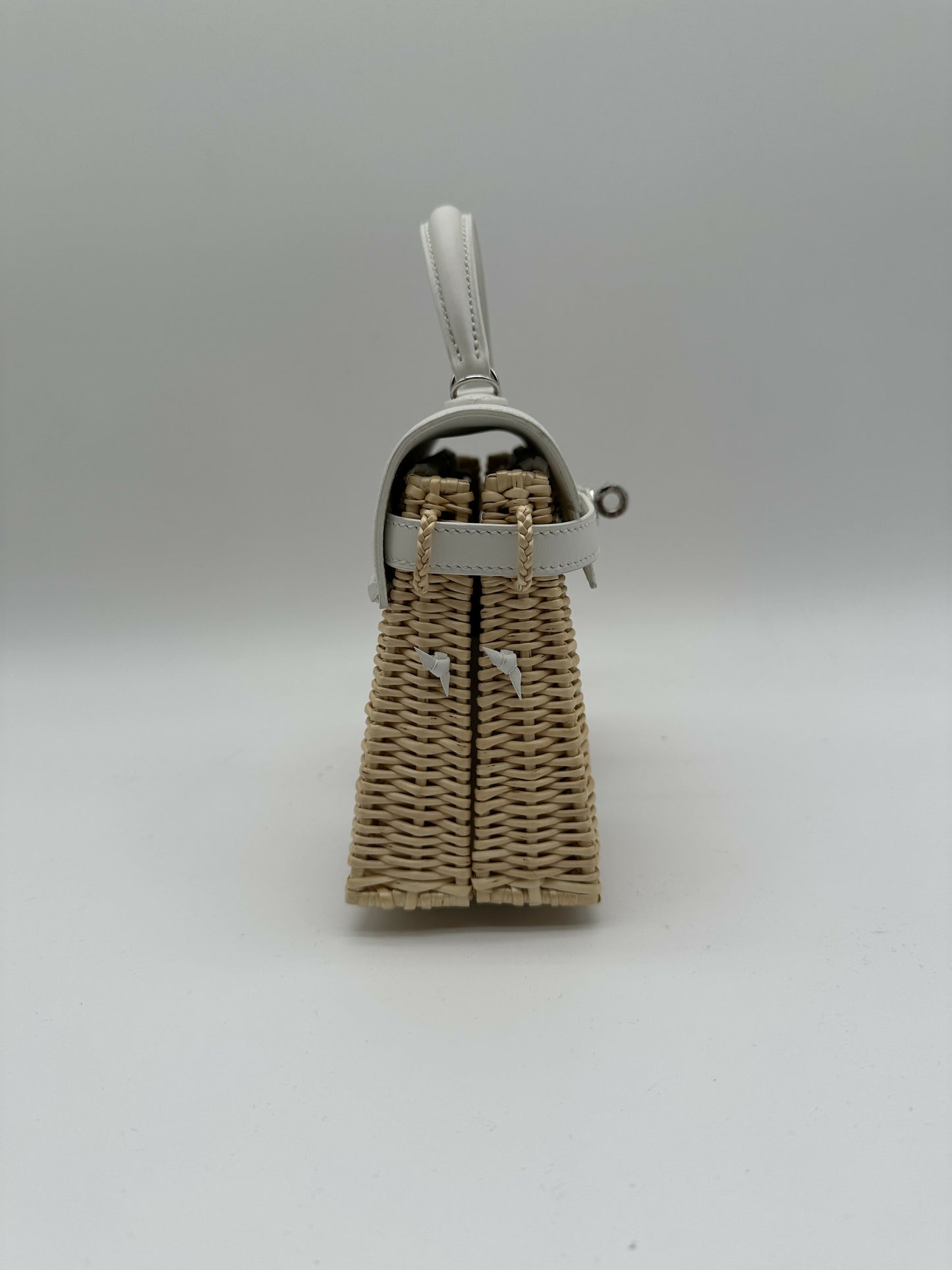 Hermès Kelly 20 Picnic Blanc Swift & Osier PHW B 2024
